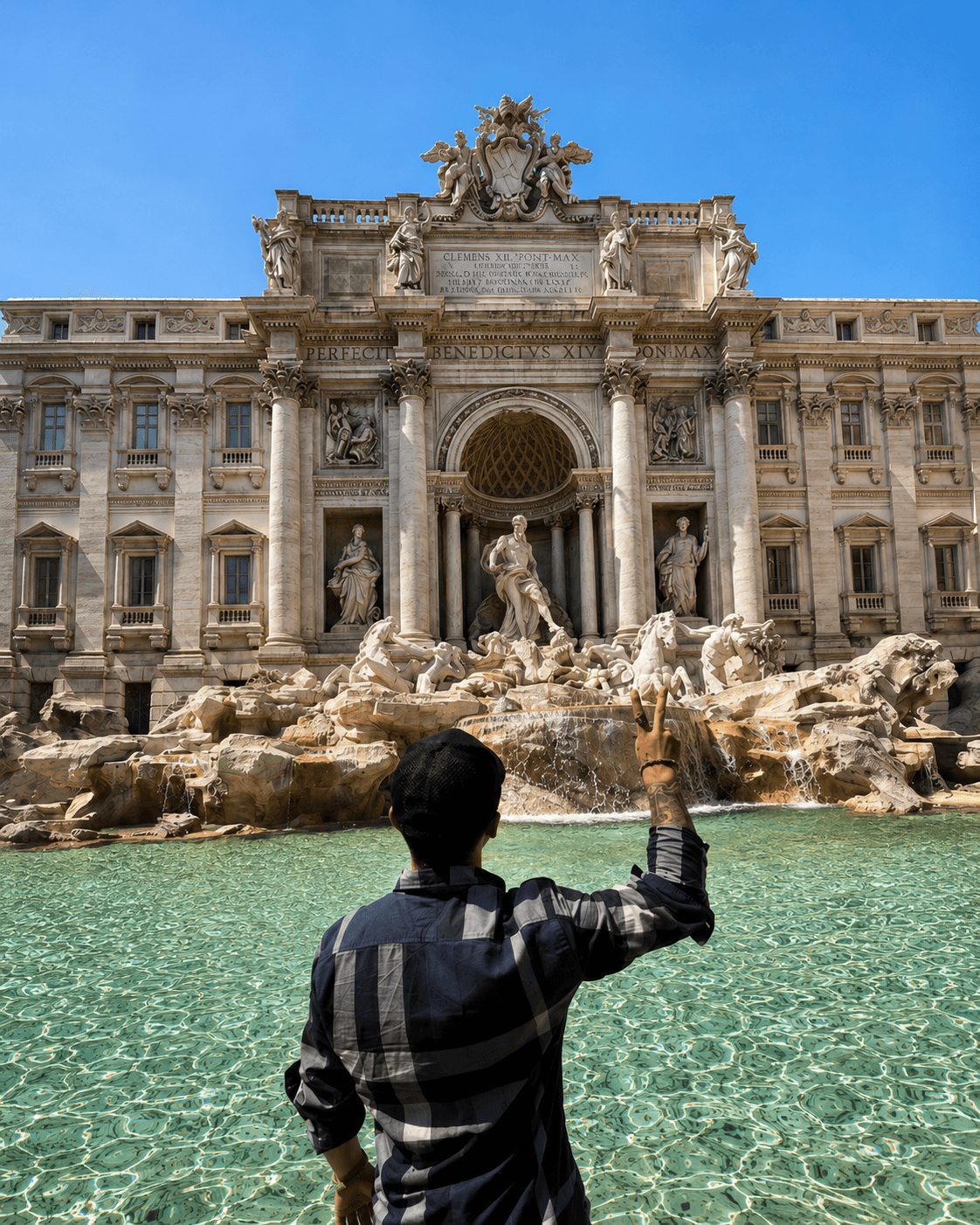 Ederth Parfums en la Fontana di Trevi, Roma