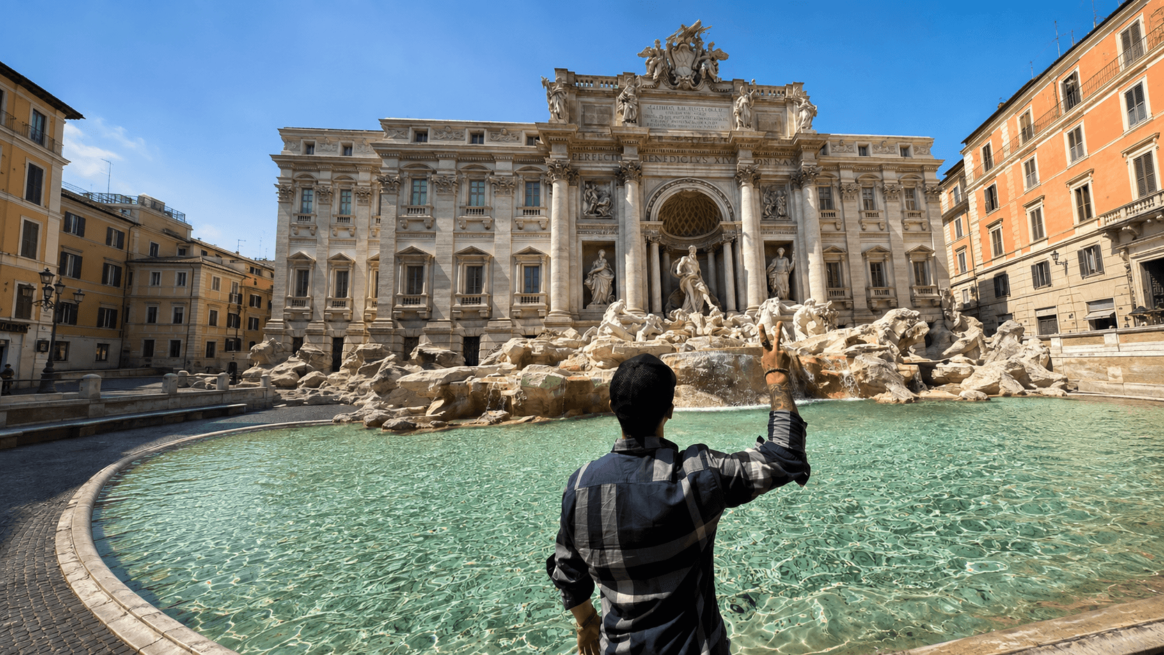 Ederth Parfums en la Fontana di Trevi, Roma